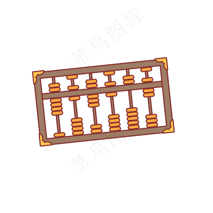 古风算盘矢量培训卡通