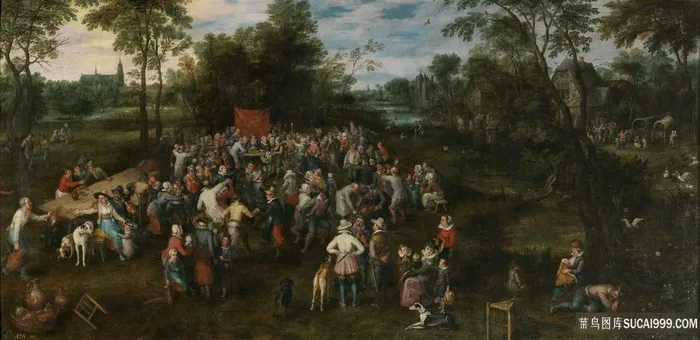 布鲁格赫-艾尔-老头-扬-宴会-婚礼风景画油画