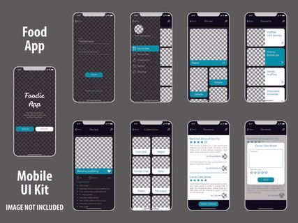 手机移动端整套APP交互UI界面套图作品集EPS矢量图设计素材