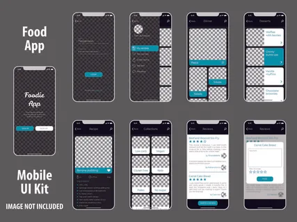 手机移动端整套APP交互UI界面套图作品集EPS矢量图设计素材