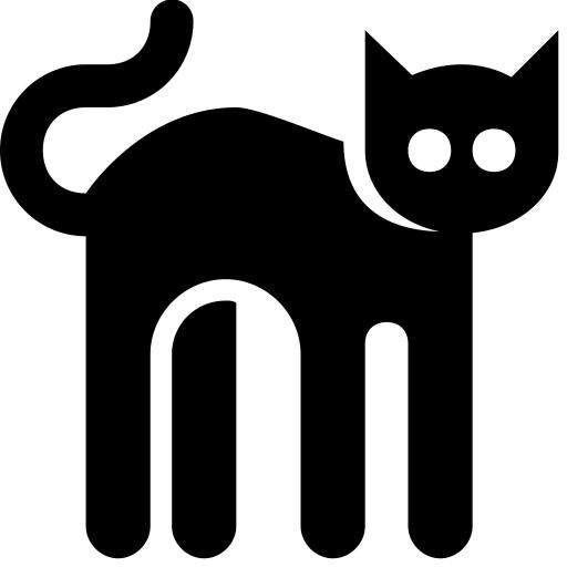 猫剪影 PNG免抠(1600x1600)