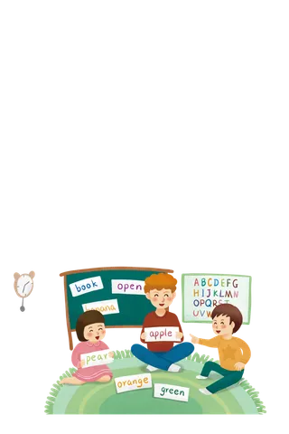 卡通 英文 英语补习班 培训