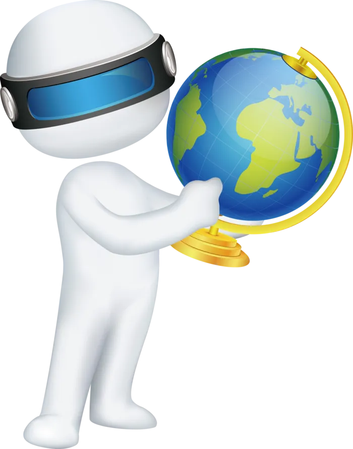 多行业戴眼镜科技感3D小人 免抠