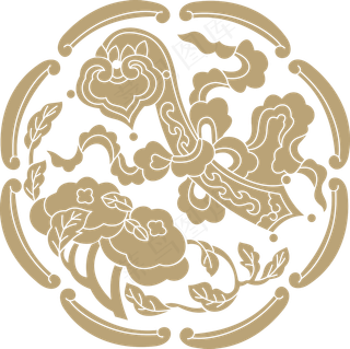 中国风传统吉祥寓意图案古代喜庆祥瑞纹样纹饰PNG免抠