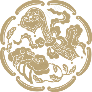 中国风传统吉祥寓意图案古代喜庆祥瑞纹样纹饰PNG免抠