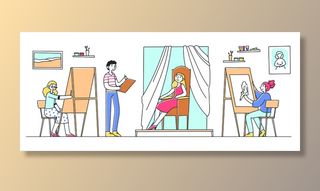 扁平化人物场景办公互联网等距ai矢量设计网页海报UI素材插画