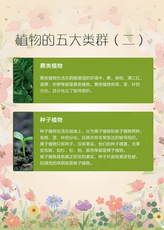 植物分类百科知识科普海报