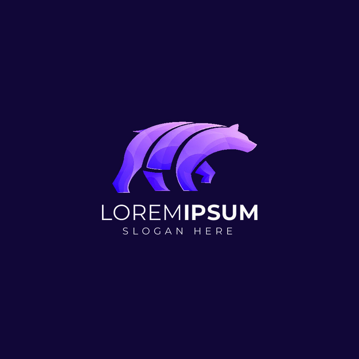 动物形象几何图形状鸟类狗狗渐变LOGO标志ai矢量源文件设计素材eps,ai矢量模版下载