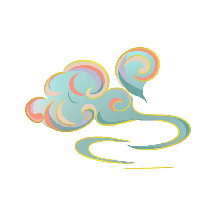 中国风中式国潮敦煌云纹祥云插画图案云朵云彩元素PSDAI设计素材