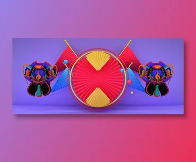 手绘国潮风展板传统戏剧背景