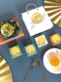 月饼盒子样机 月饼盒子样机