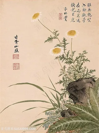 项圣谟-唯美菊花中式装饰画