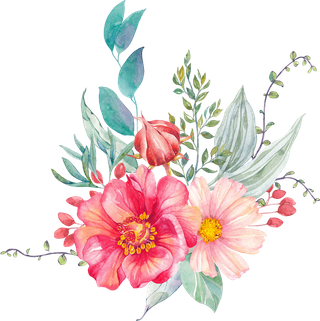 手绘花朵素材卡通