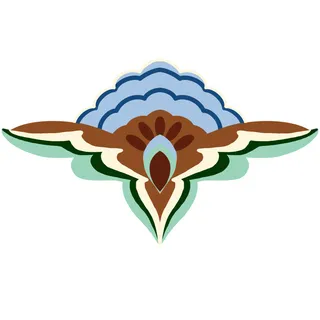 复古中国风国潮敦煌花纹花草插画手绘装饰小元素PSD素材