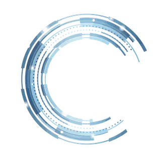 半圆蓝色形状科技kv主视觉