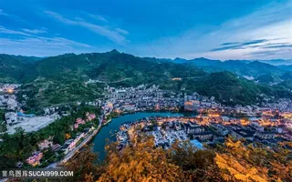 山城夜色景色夜景