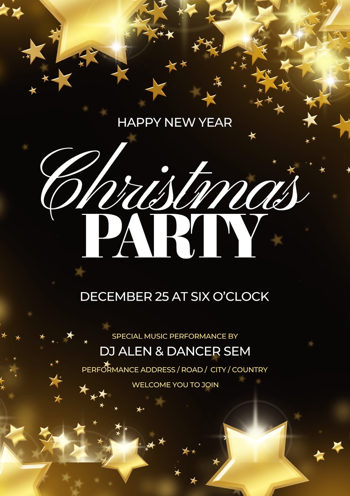 圣诞节圣诞树圣诞老人闪亮装饰电商促销折扣海报