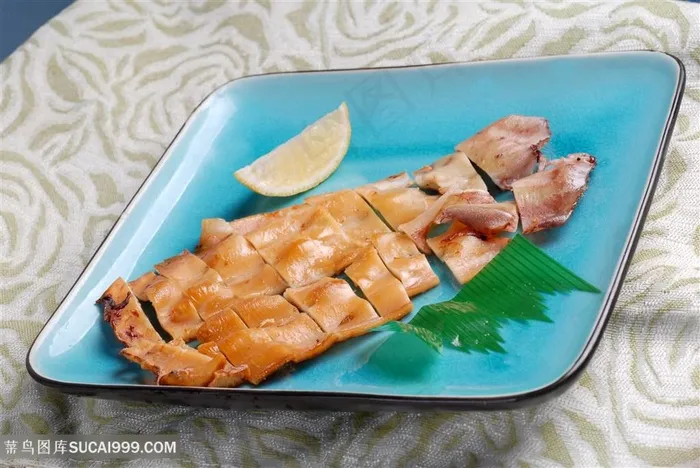 烤类烤鱿鱼的美食图片
