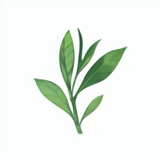一支绿色的叶子png免抠(2048x2048)