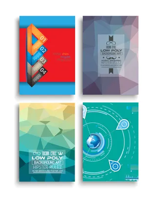 抽象矢量彩色时尚年度宣传册设计