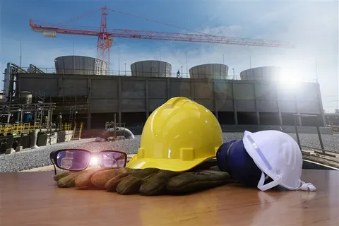 安全帽与工地施工