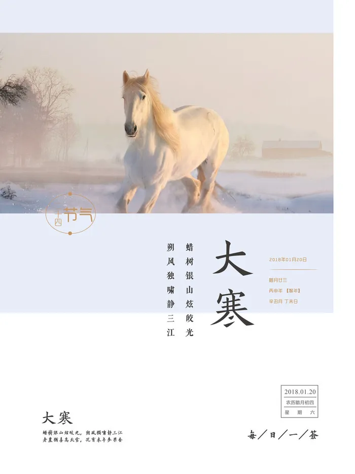 24二十四节气传统节日大寒宣传活动海报插画合集psd设计素材模板psd模版下载