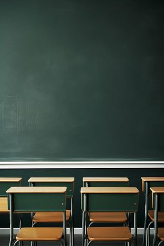 桌椅黑板学生教师简约背景
