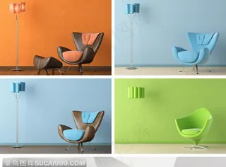 家居家具装修元素-简约现代沙发