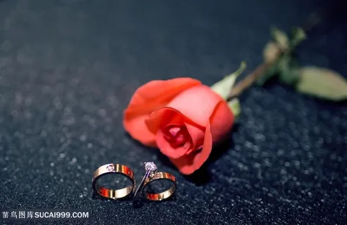 婚礼婚庆玫瑰戒指