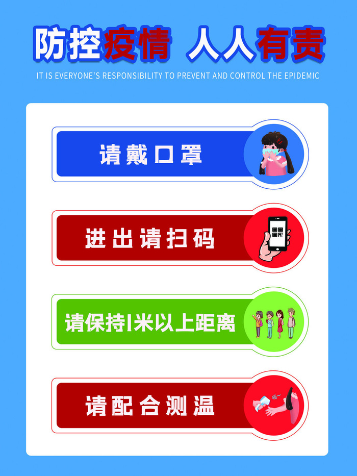 抗击疫情人人有责海报