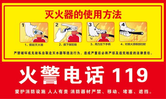 灭火器的使用方法 灭火器箱