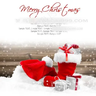 精美2016与圣诞节装饰高清素材图