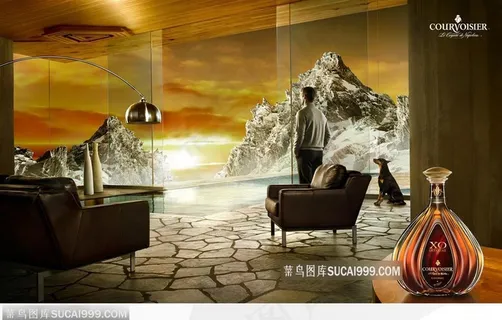 XO洋酒广告--成功男士和山峰