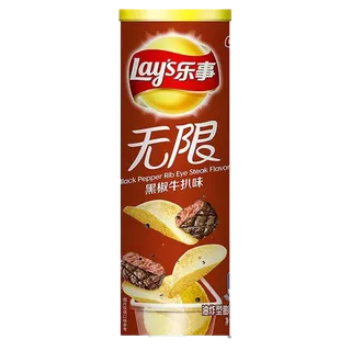 乐事无限薯片黑椒牛扒味(1)小吃超市商品白底图免抠实物摄影png格式图片透明底