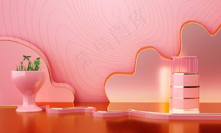 C4D电商场景模型渲染背景