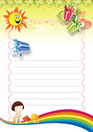 幼儿园档案成长履历背景素材 (1)