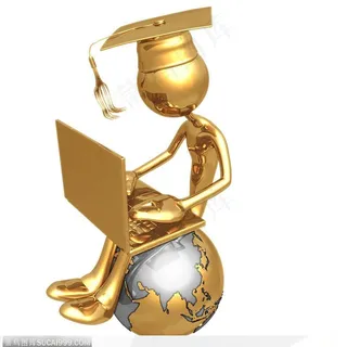 3D小金人做在地球上网