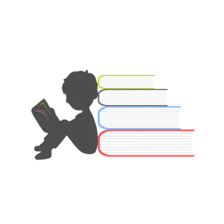 靠坐着男孩人物卡通少儿兴趣班