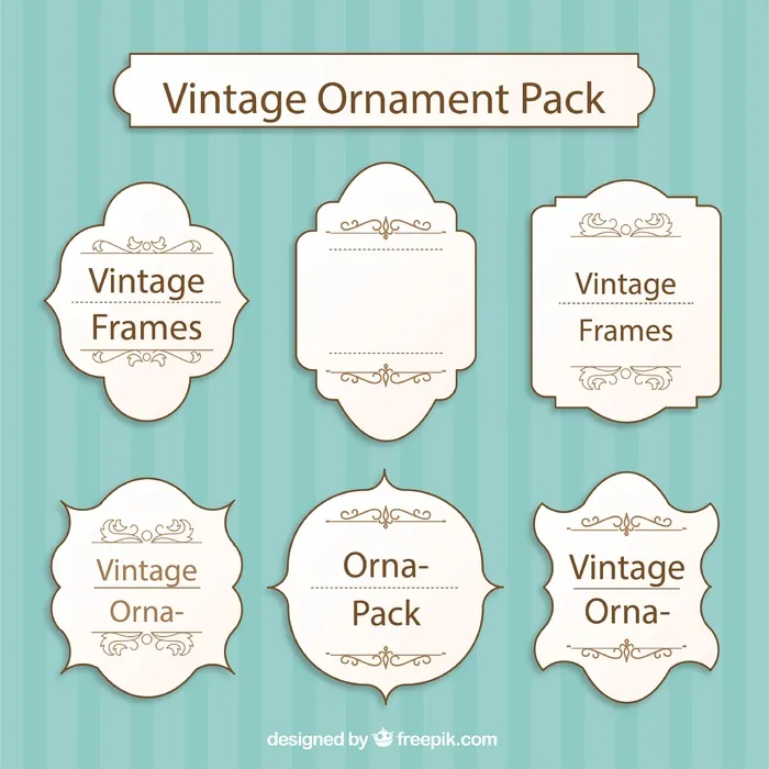 免抠复古标签设计ai矢量模版下载