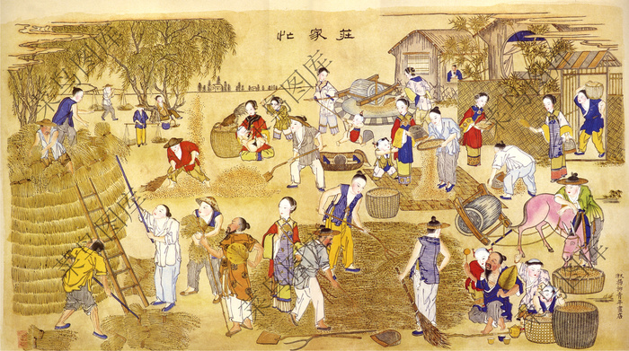 农忙场景高清图psd模版下载