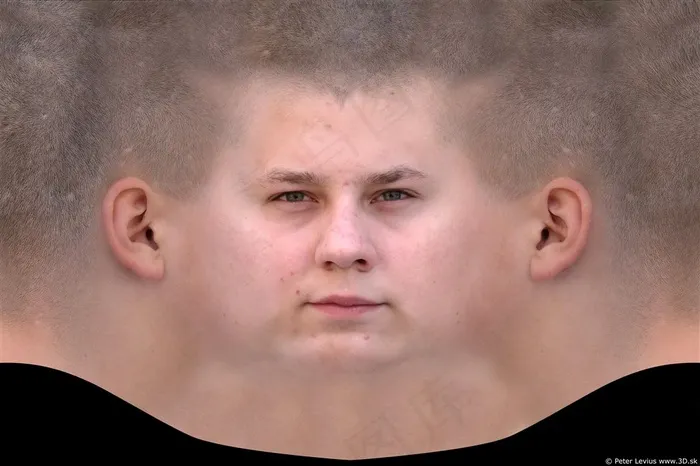 男人像设计UV映射