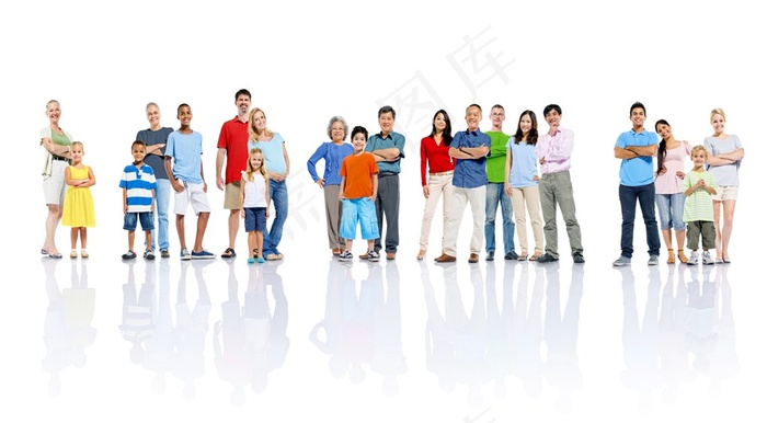 各种年龄段的男女集合高清图片