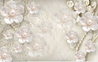 雕塑花枝白色背景墙