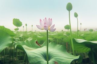 简约清新莲花背景