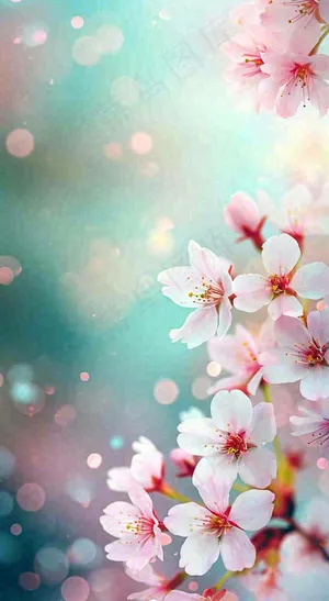 春天唯美清新白色鲜花樱花，文艺新鲜浪漫情人节摄影图