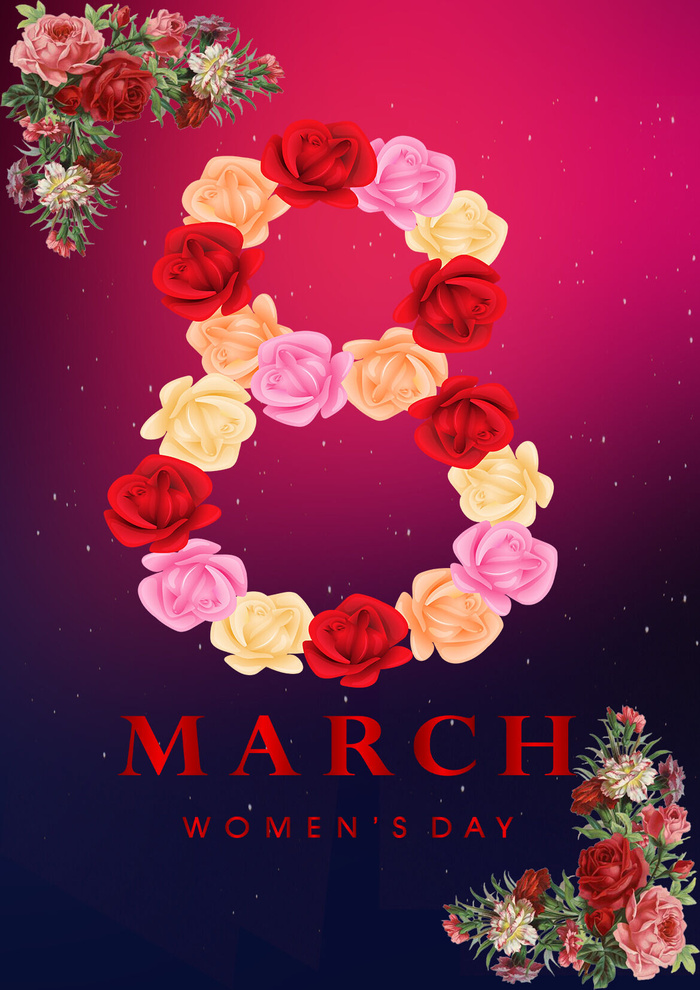 三八妇女节女神节贺卡素材