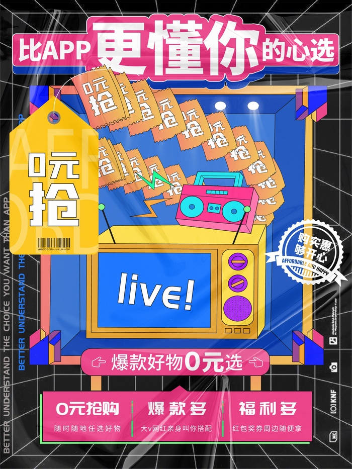 潮流酸性宣传海报