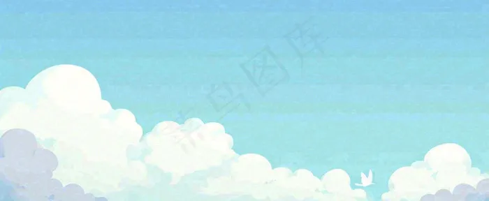 清新蓝天白云天空(1712x704)