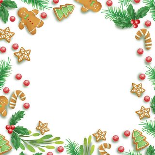 圣诞节美丽边框挂画