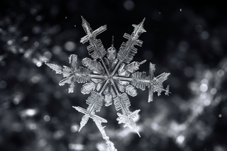 雪花白雪冬天摄影图